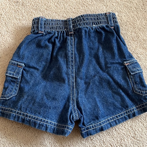 Baby denim shorts, size 3-6m. Pull on elastic waistband. 2 available - Picture 2 of 3